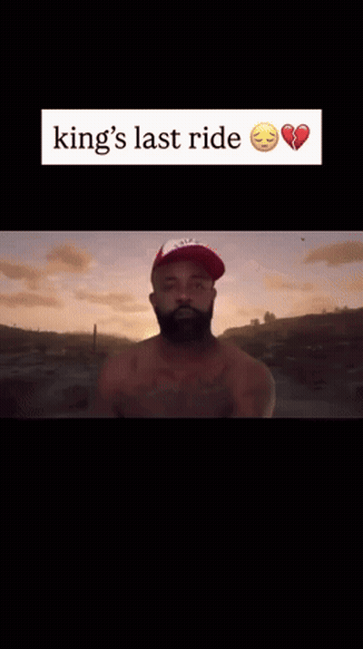 Man With Beard Wearing King's Last Ride Hat GIF