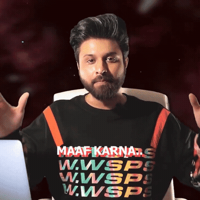 Man With Beard Wearing Maaf Karnars Shirt GIF