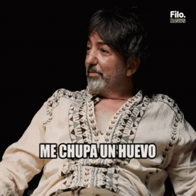 Man With Beard Wearing Me Chupa Un Huevo Shirt GIF