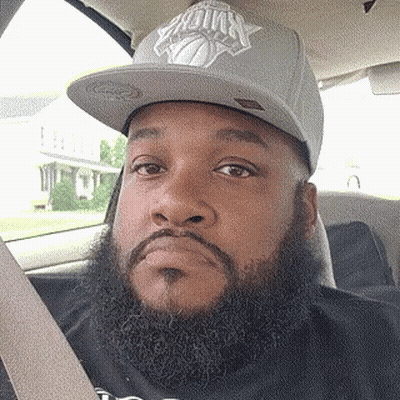 Man With Beard Wearing New York Hat GIF