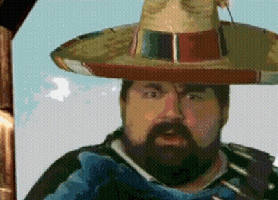 Man With Beard Wearing Sombrero And Gun GIF