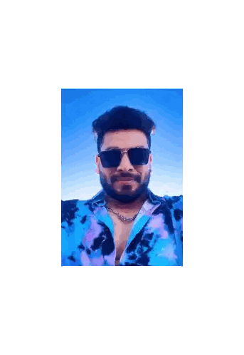 Man With Beard Wearing Sunglasses And Tie Dye Shirt Sticker