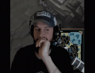 Man With Beard Wearing Twitch Hat GIF