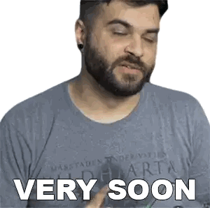 Man With Beard Wearing Very Soon Shirt Sticker