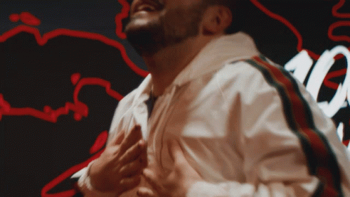 Man With Beard Wearing White Shirt Number 10 GIF
