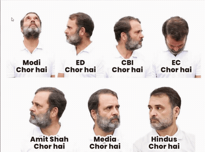 Man With Beard Wearing White Shirt Saying Modi Chor Hai