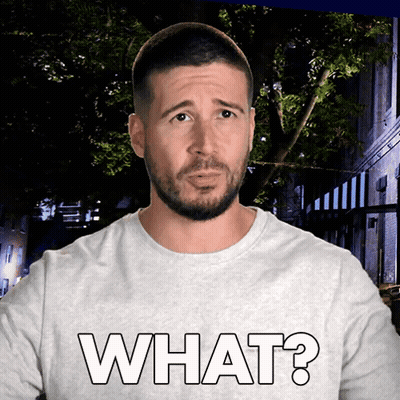 Man With Beard Wearing White Shirt Saying What GIF