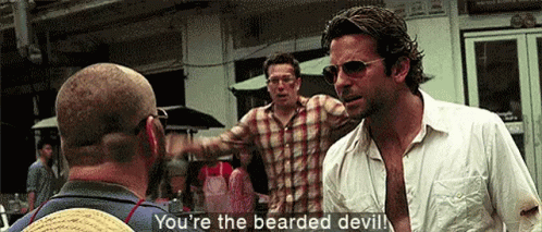 Man With Beard Wearing You Probably Get This A Lot Shirt GIF