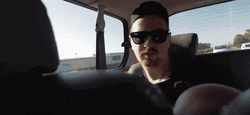 Man With Beer Doing Finger Guns GIF