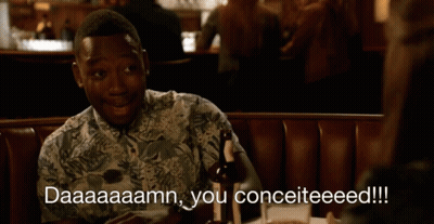 Man With Beer Saying Daaaaamm You Conceiteeed GIF