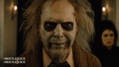 Man With #Beetlejuice #Beetlejuice Text GIF
