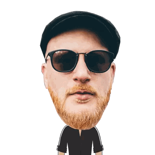 Man With Big Head And Sunglasses Sticker
