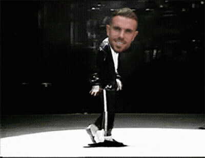 Man With Big Head Dancing On Circle GIF