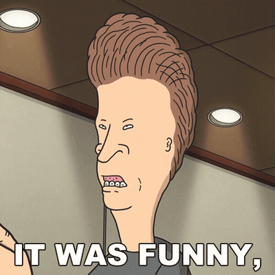 Man With Big Head Saying It Was Funny GIF
