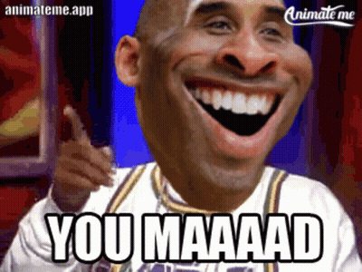Man With Big Smile Saying You Maaaad GIF