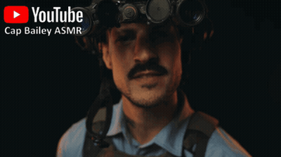 Man With Binoculars Says You're Nice When Drinking GIF