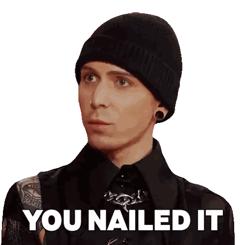 Man With Black Beanie And Words You Nailed It Sticker