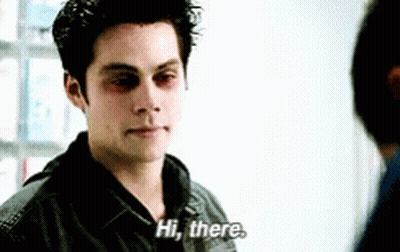 Man With Black Eye Black Jacket Says Hi There GIF