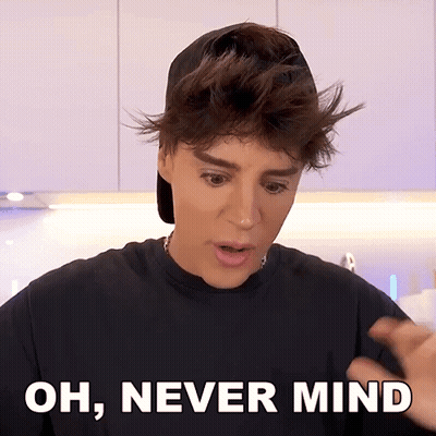 Man With Black Hat And Black Shirt Saying Oh Never Mind GIF