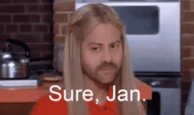Man With Blonde Hair And Beard Saying Sure Jan GIF