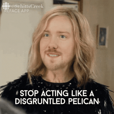 Man With Blonde Hair and Beard Says Stop Acting Like a Disgruntled Pelican