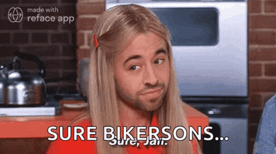 Man With Blonde Hair And Beard Says Sure Bikersons GIF