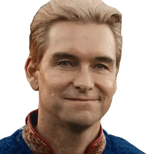 Man With Blonde Hair And Blue Eyes Smiling Sticker