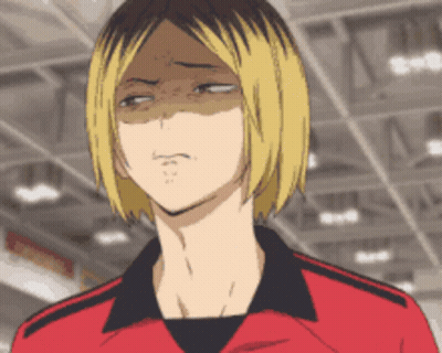 Man With Blonde Hair In Red Shirt Making Funny Face GIF