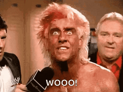 Man With Blood On Face Saying Wooo GIF