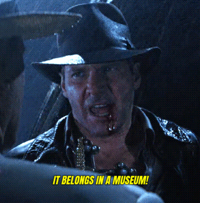 Man With Blood On Face Says It Belongs In A Museum GIF