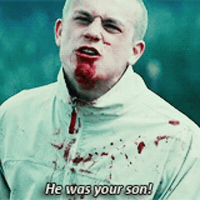 Man With Blood On Face Screaming He Was Your Son GIF