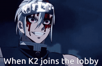 Man With Blood On Face When K2 Joins The Lobby GIF