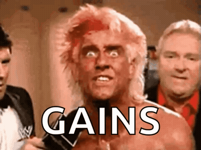 Man With Bloody Face and Gains on Chest