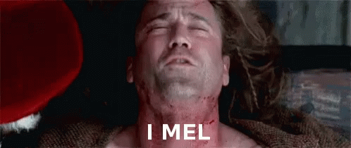 Man With Bloody Neck And I Mel Above GIF