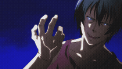 Man With Blue Eyes And Red Tank Top Making Fist GIF