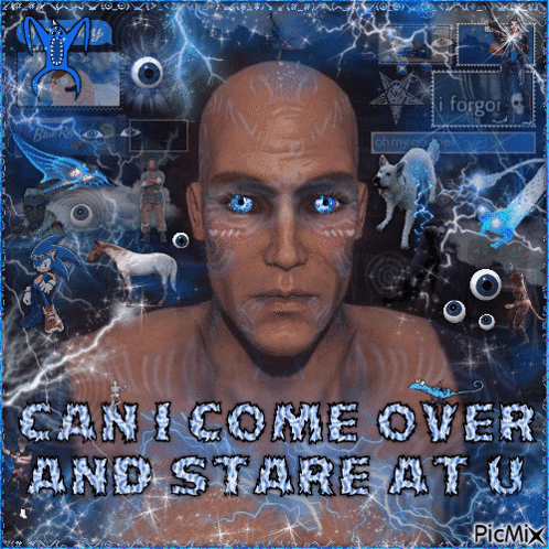 Man With Blue Eyes Can I Come Over And Stare At U GIF