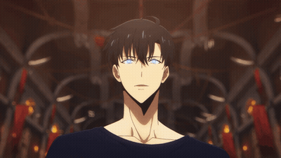 Man With Blue Eyes In Dark Room GIF