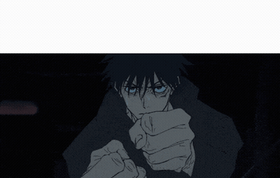 Man With Blue Eyes Pointing In Dark GIF