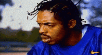 Man With Blue Face And Gold Armor Revival GIF