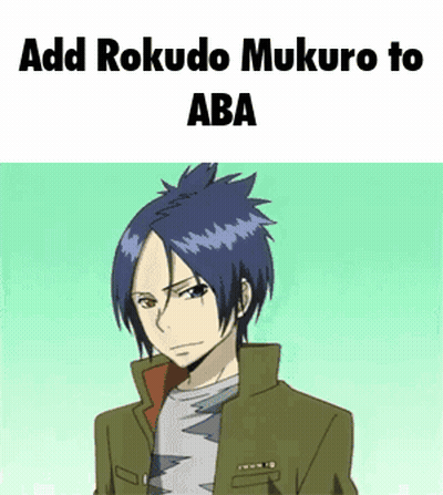 Man With Blue Hair Saying Add Rokudo Mukuro To Aba GIF