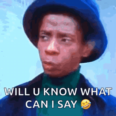 Man With Blue Hat And Green Turtleneck Asks Will U Know GIF