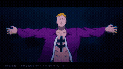 Man With Blue Light Coming Out Of Chest GIF