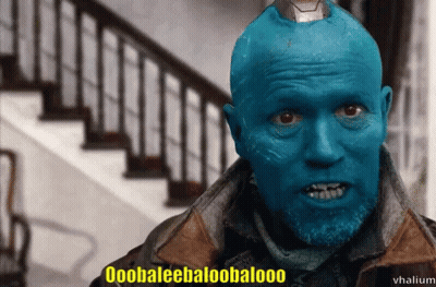 Man With Blue Paint Says Ooohaleebaloobaloo GIF