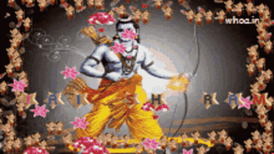 Man With Bow and Arrow Surrounded by Pink Flowers