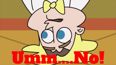 Man With Bow On Head Saying Umm No GIF