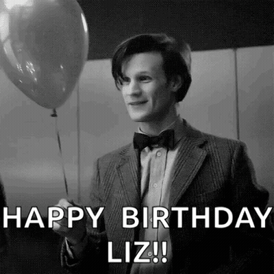 Man With Bow Tie Saying Happy Birthday Liz GIF