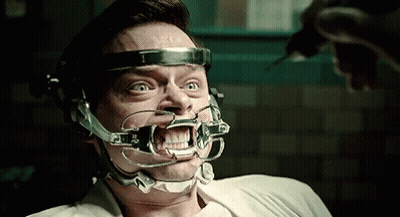 Man With Brace On Face Getting Drilled GIF