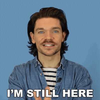 Man With Braces Saying Still Here GIF