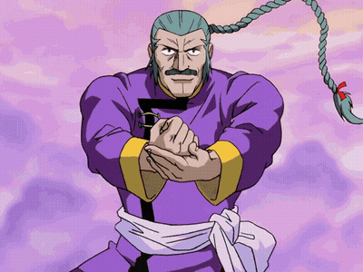Man With Braided Hair And Mustache In Purple Shirt Number 7 GIF