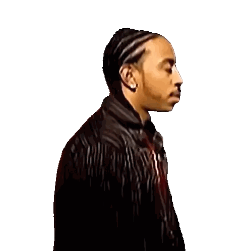 Man With Braids Looking Left Sticker